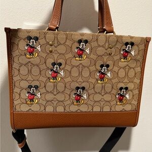 Coach Brown Mickey Mouse Tote Bag Dempsey